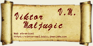 Viktor Maljugić vizit kartica